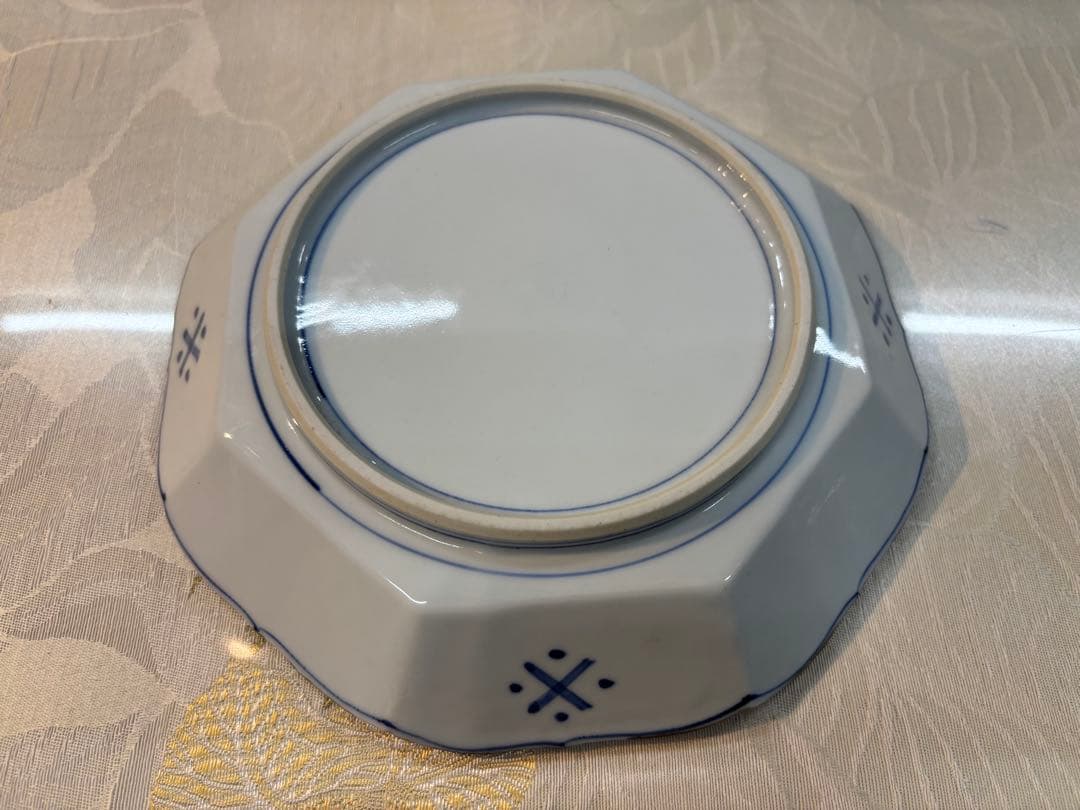 京焼清水焼 染め付け色絵春秋仙人図深皿 加藤雲泉作