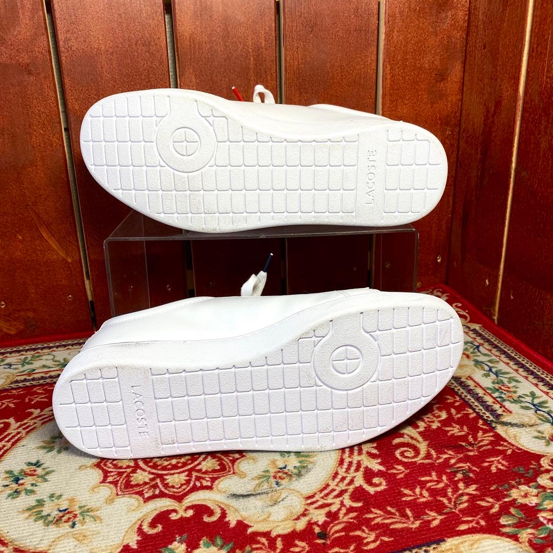 [ほぼ新品] LACOSTE レザー　スニーカー　ホワイト　UK4