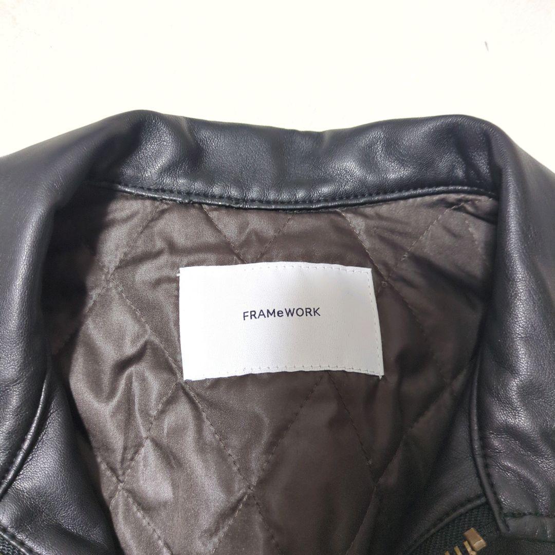 美品 フレームワーク フェイクレザーフライトジャケット 2022年