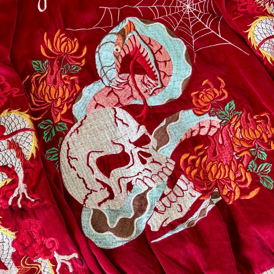 【超希少品】CROPPED HEADS スカル スカジャン vintage 古着