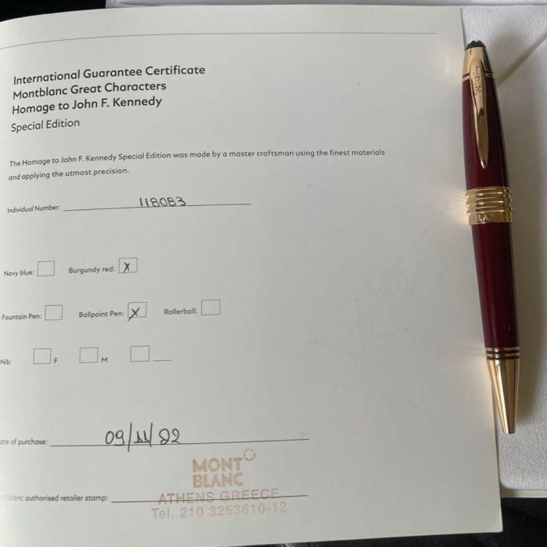 MONT BLANC JFK スペシャルエディション　ボールペン