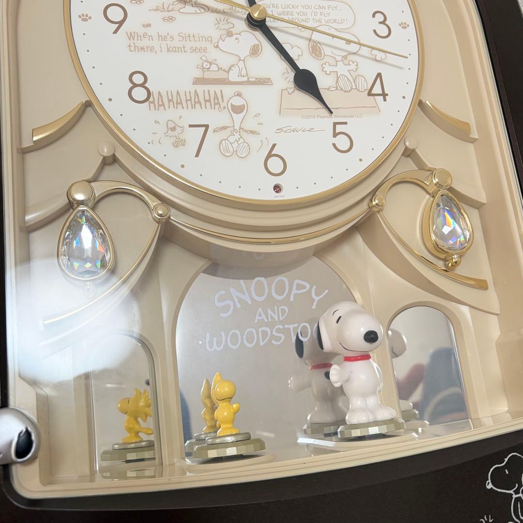 リズム SNOOPY スヌーピー からくり時計 クォーツ メロディ報時付き掛時計