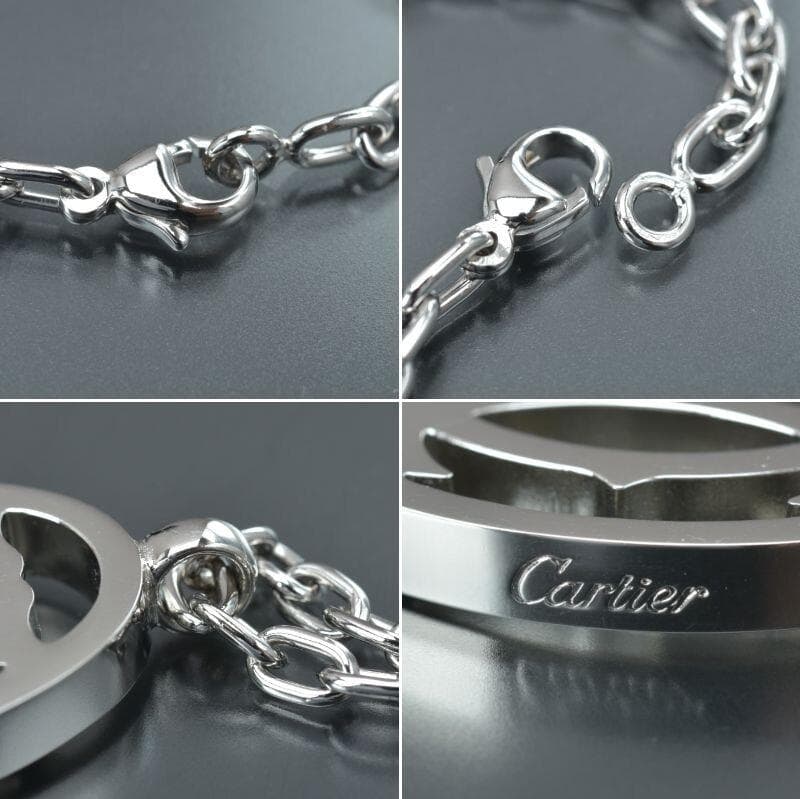 美品 カルティエ 2Cロゴキーホルダー T1220148 シルバー 箱/保存袋付