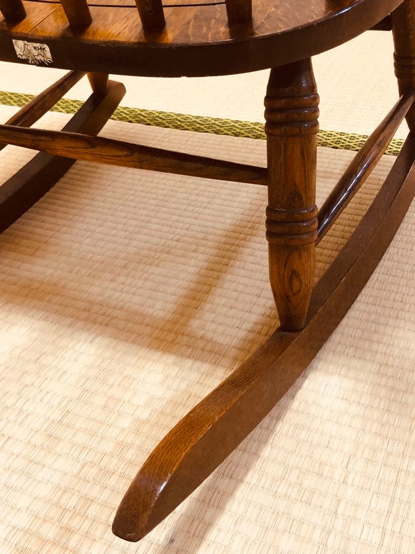 柏木工のロッキングチェア 古いです キズ スレありますが艶と味あります