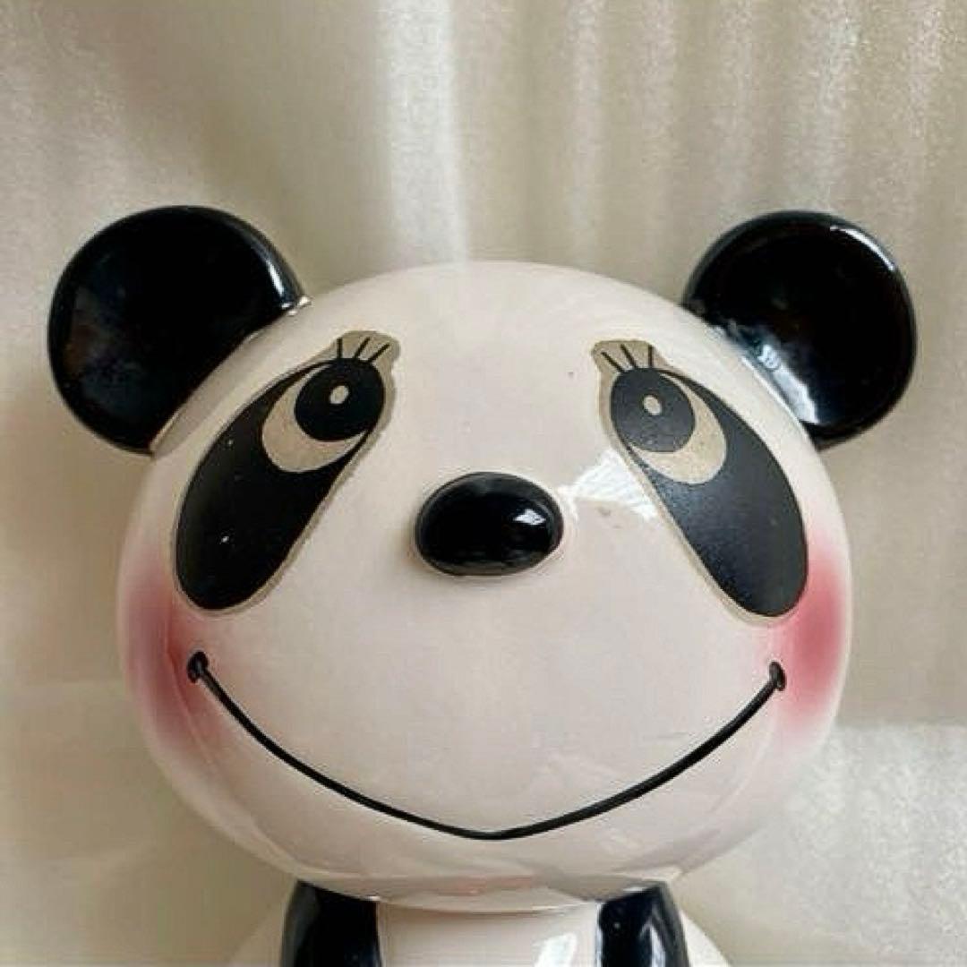 昭和レトロポップ 内藤ルネ　ハートのパンダ　貯金箱