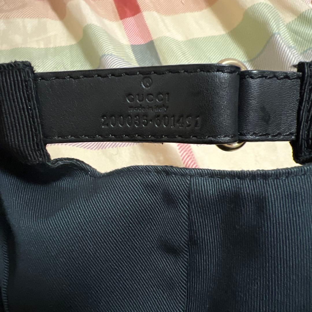 GUCCI GGパターンキャップ 黒