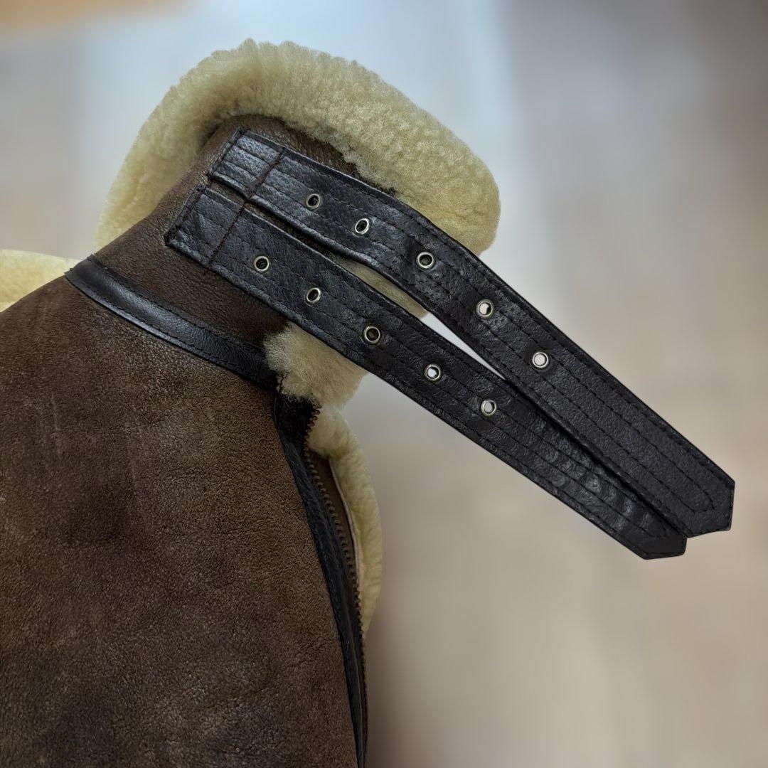 AVIREX B-3ブラウンレザー フライトジャケット ボア付き