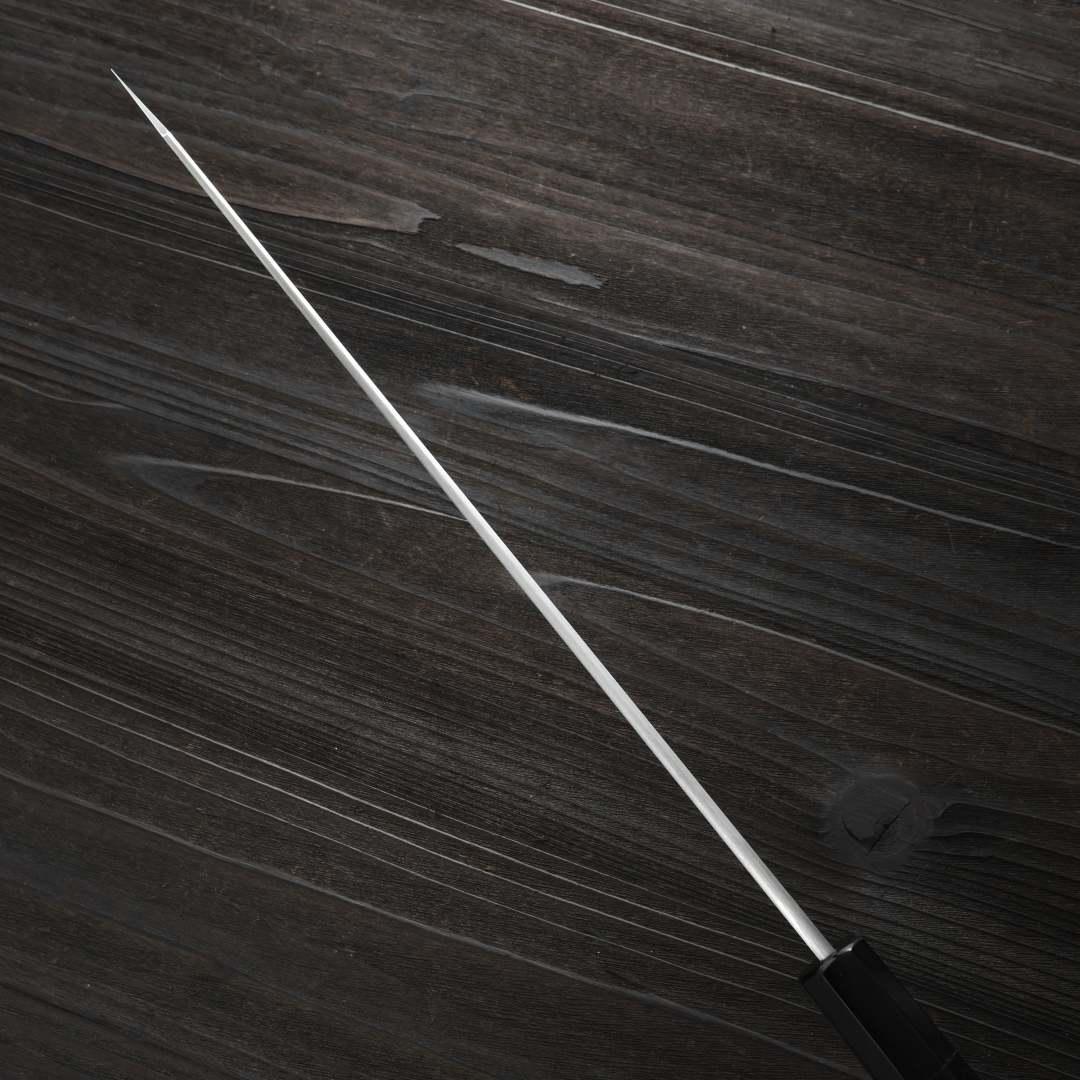 10419 切付型牛刀 尺寸 刺身包丁 両刃包丁 和牛刀 黒檀黒水牛角八角柄