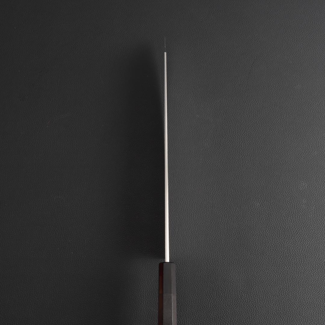 10419 切付型牛刀 尺寸 刺身包丁 両刃包丁 和牛刀 黒檀黒水牛角八角柄