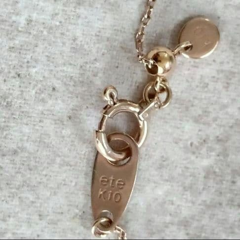 O*9様 ete エテ　レインボー　ブレスレット　K10＋天然石