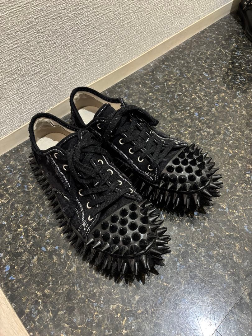 靴 doublet SPIKY CANVAS SNEAKER