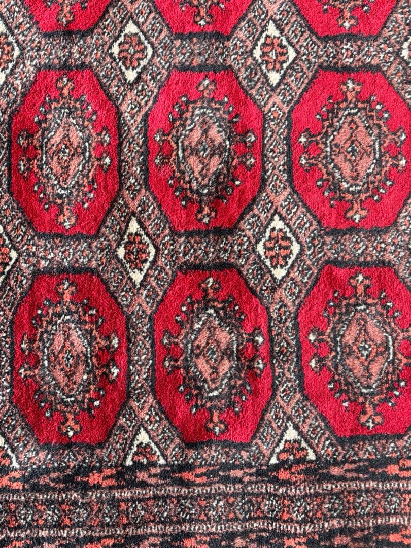 美品　アフガンラグ　ギュル紋様　トルクメンラグ　　202×125 経年40年