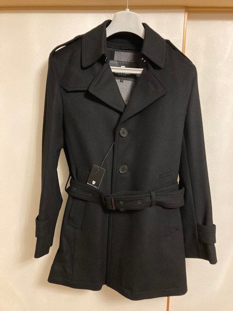 新品未使用　BURBERRY BLUE LABEL ウールトレンチコートブラック