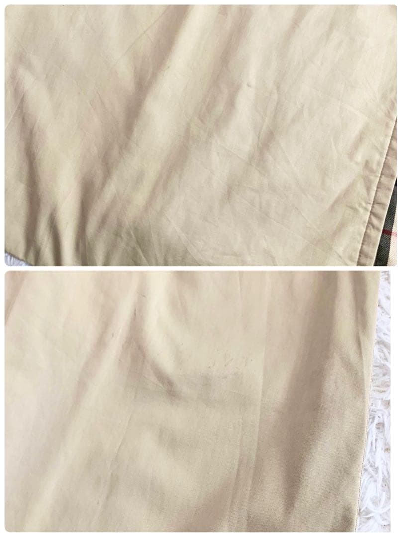 英国製　バーバリーズ　トレンチコート　亜麻色系　ウエストベルト　ノバチェック