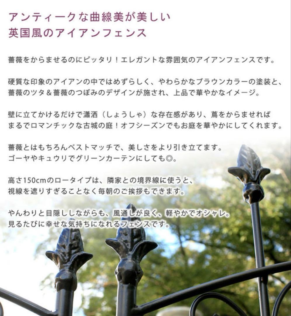 ローズフェンス　アイアンフェンス　ダークブラウン