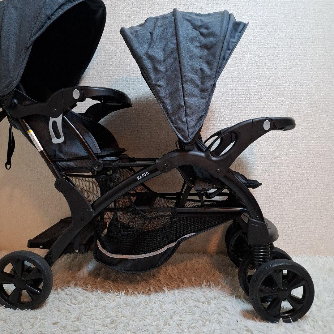 【極美品】KATOJI 二人でゴーDX 二人乗り ベビーカー ネイビー