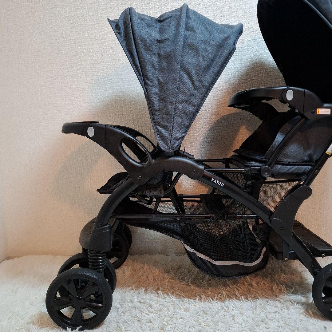 【極美品】KATOJI 二人でゴーDX 二人乗り ベビーカー ネイビー