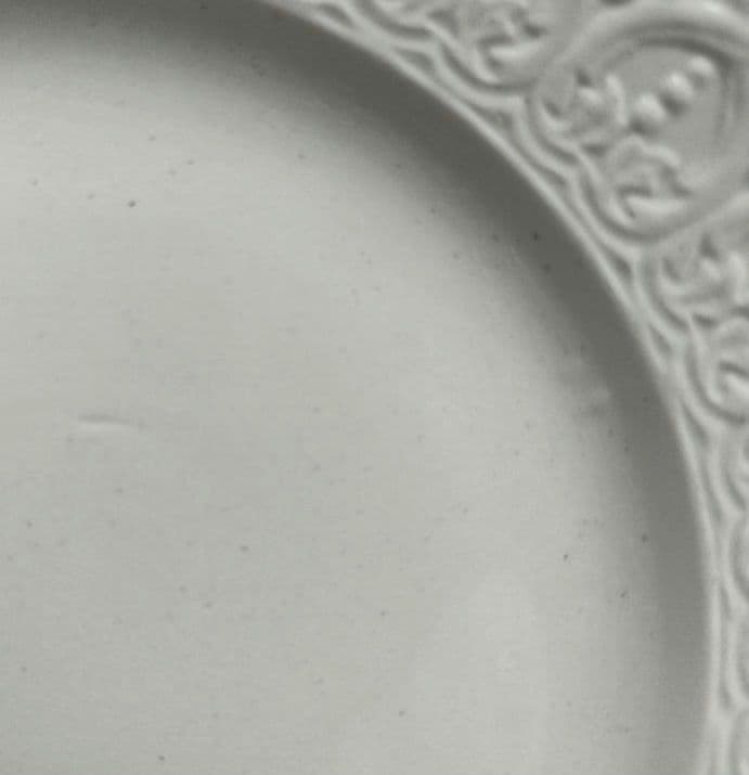 希少　美品　クレイユモントロー　レリーフ皿　フランスアンティーク