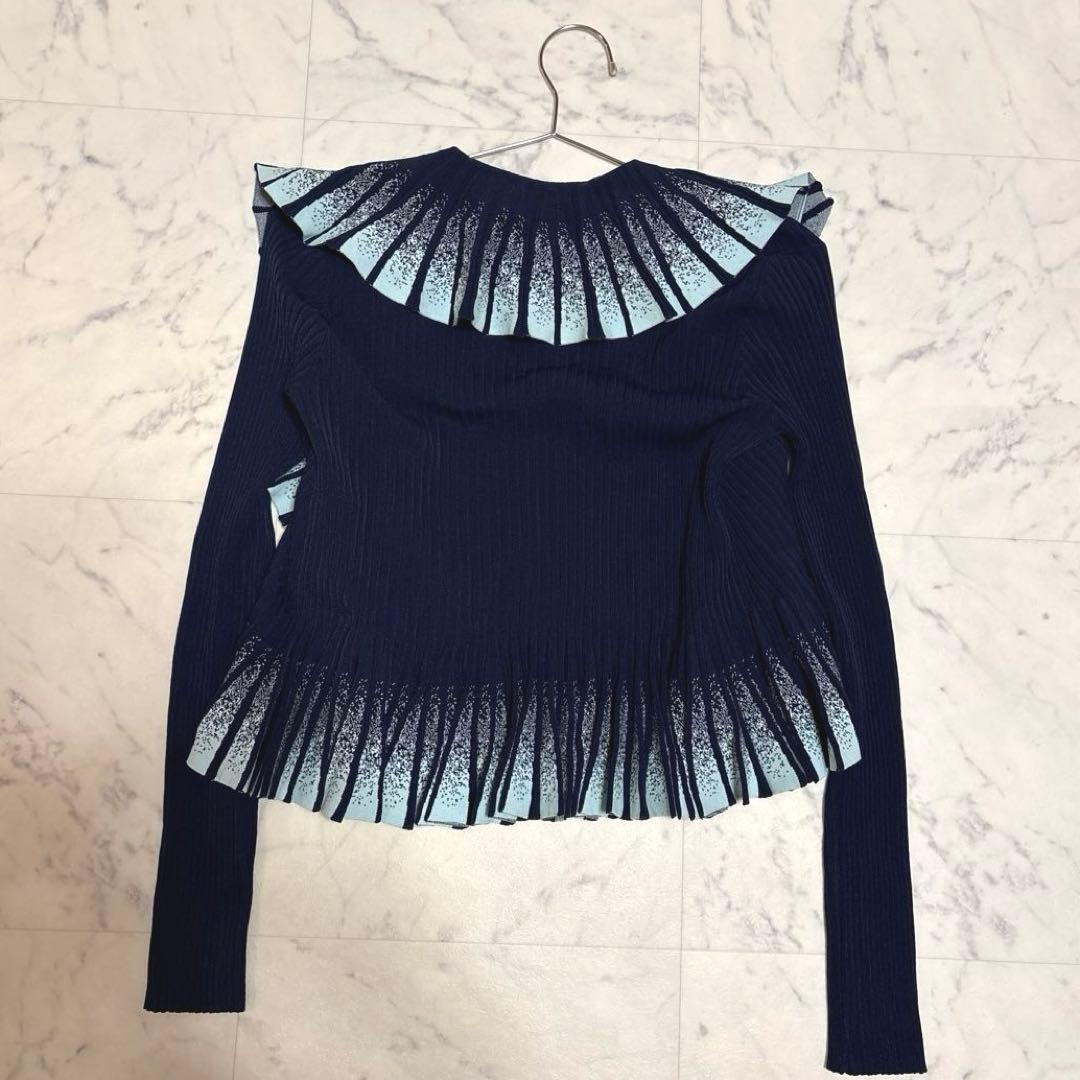 EMPORIO ARMANI グラデーション カーディガン フリル ワンピース