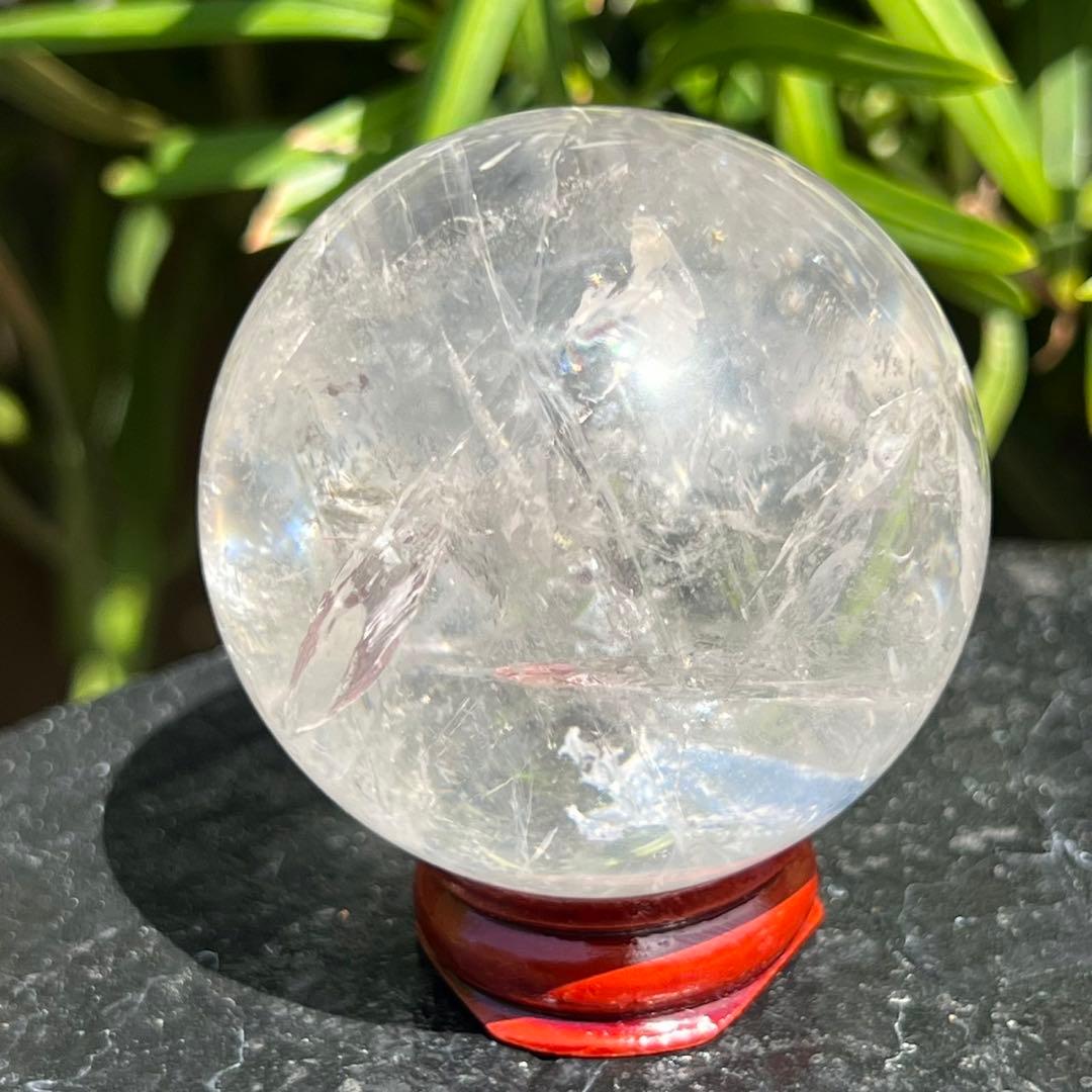 ✳️超極上キラキラ丸玉✨高透明度＆激ヤバレインボー✨虹 ヒマラヤ水晶 丸玉