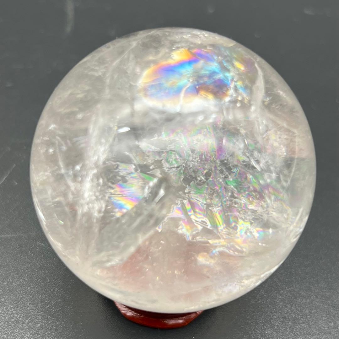 ✳️超極上キラキラ丸玉✨高透明度＆激ヤバレインボー✨虹 ヒマラヤ水晶 丸玉