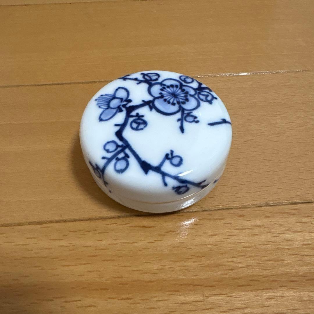 宮内庁御用達 辻精磁社 第十四代 辻 常陸 染付 香合