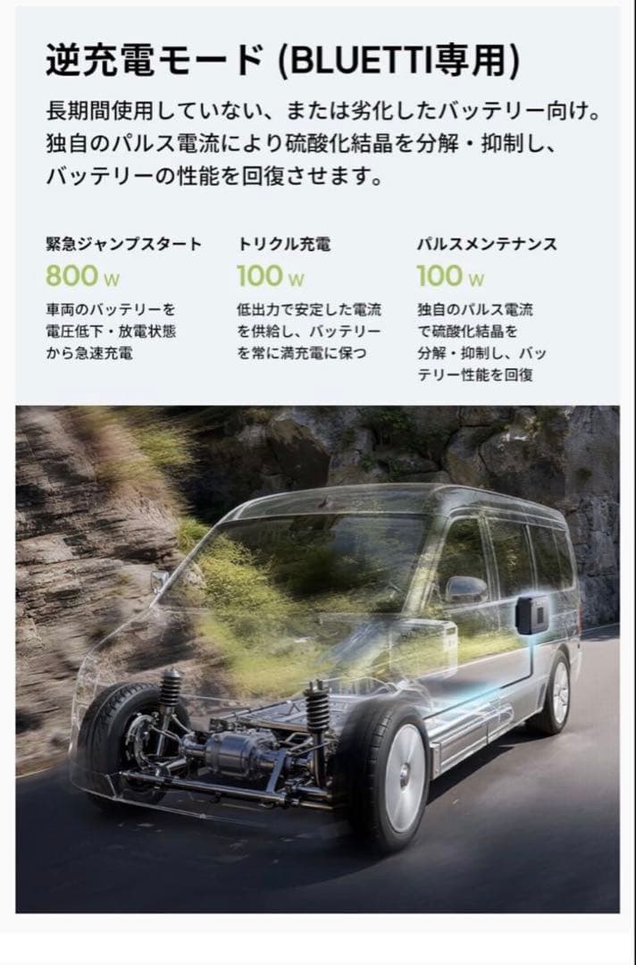 Charger２ 1200W 車載＆ソーラー対応走行充電器 DCケーブル付属無し