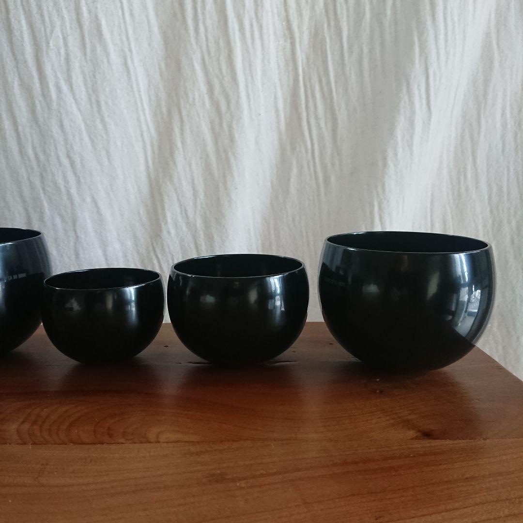 未使用 ミニマム 漆器 応量椀 応量器 お椀 入れ子 コムサデモード シック