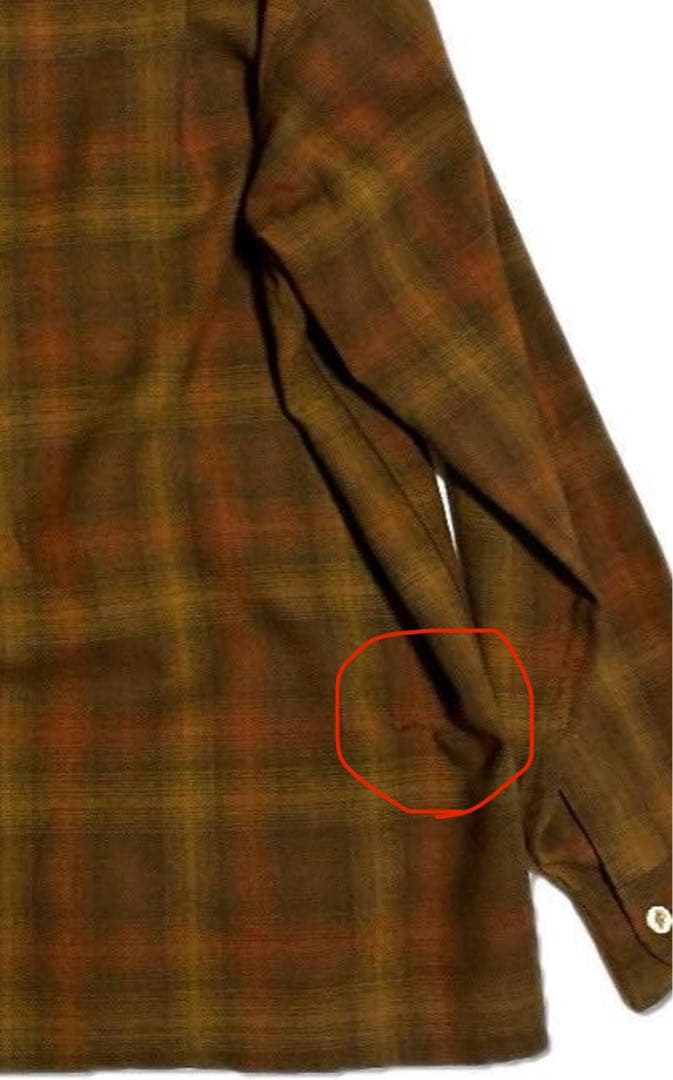 60s ペンドルトン オンブレ チェック シャツ L ブラウン