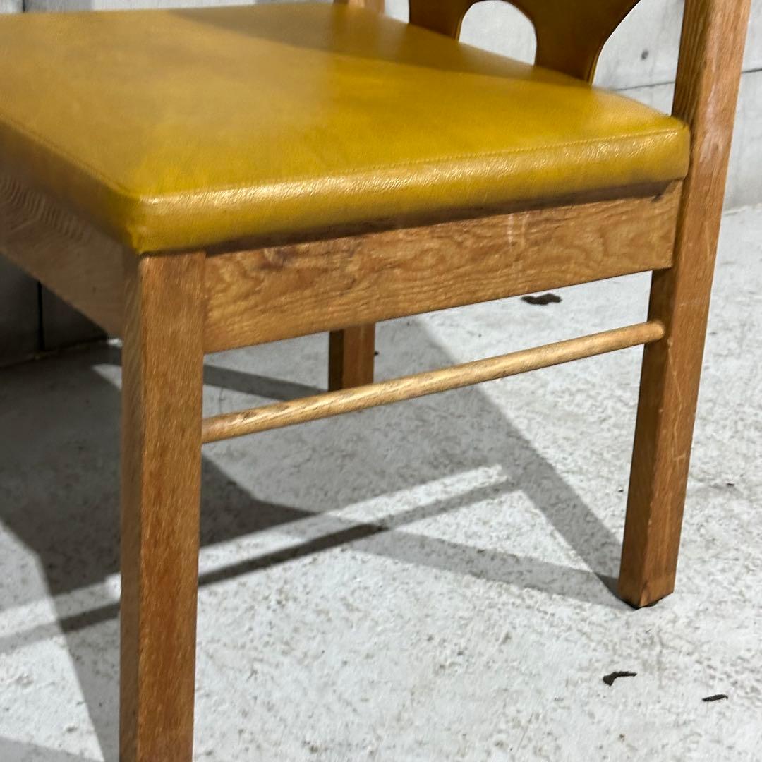 ★80s★MARUNI マルニ木工 レザー ダイニングチェア 本革 ヴィンテージ