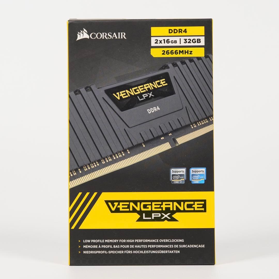 DDR4メモリ 32GB(16GB×2) CorsairVengeanceLPX
