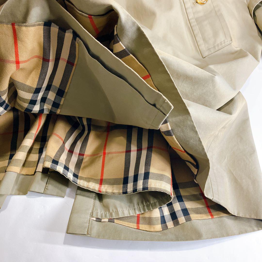 【逸品】Burberrys ロングトレンチコート　カーキ　ノバチェ　XL相当