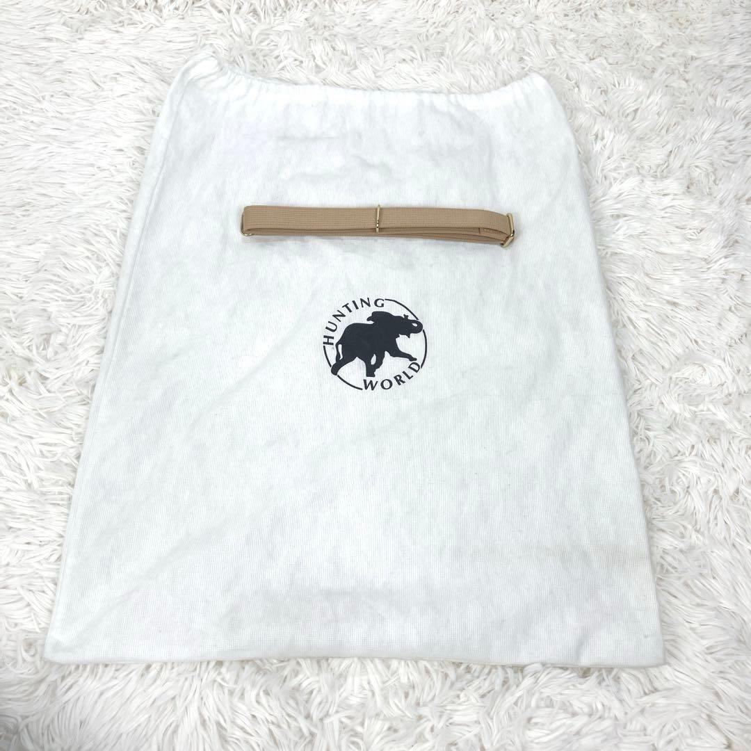 ✨美品 ハンティングワールド バチュークロス ブラック ショルダーバッグ