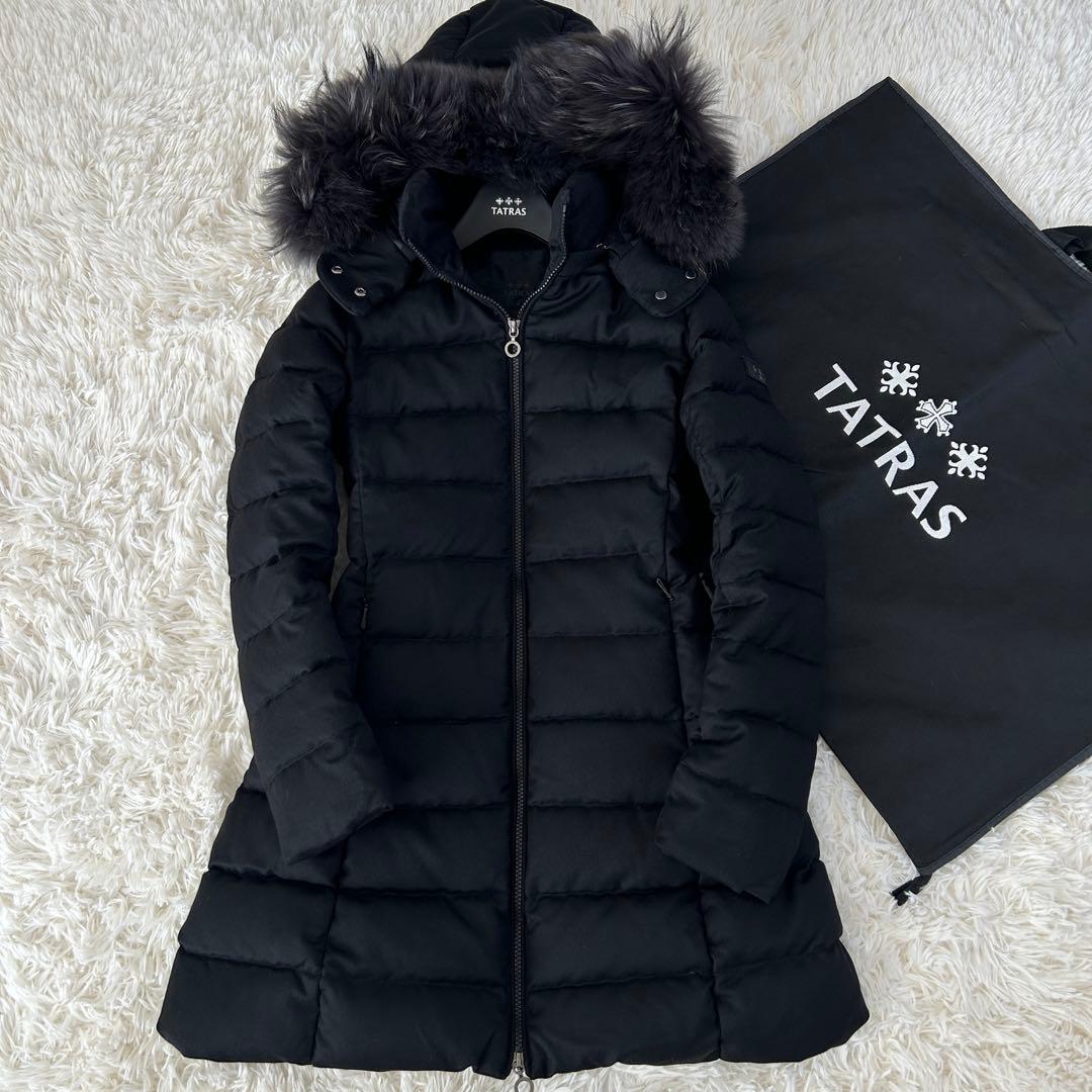 22AW タトラス LAVIANA ダウンコート ブラック ウール 黒 01 S