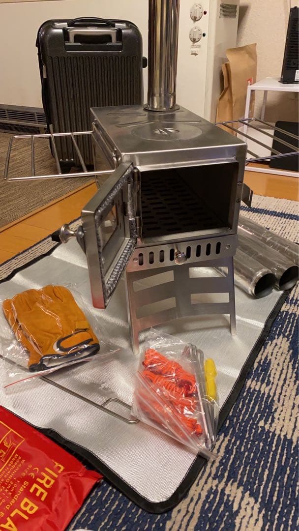 ステンレス製　薪ストーブ