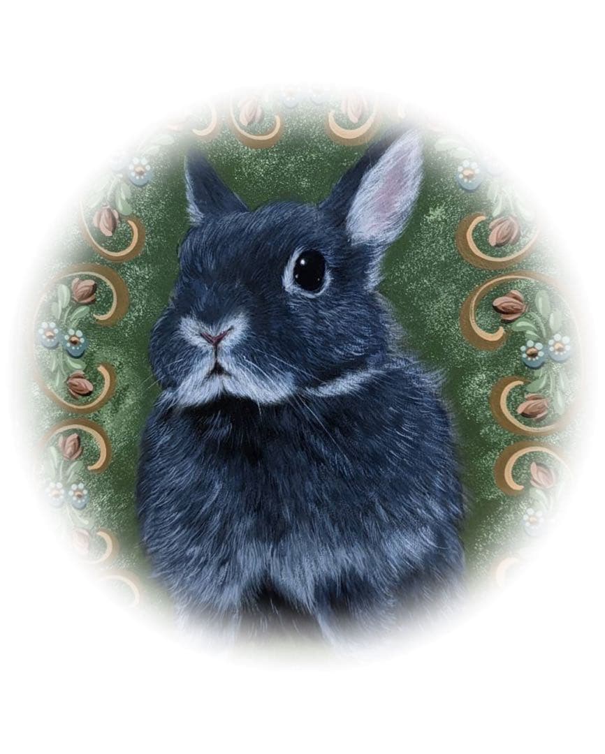 オーダーペイント　うさぎさん　似顔絵