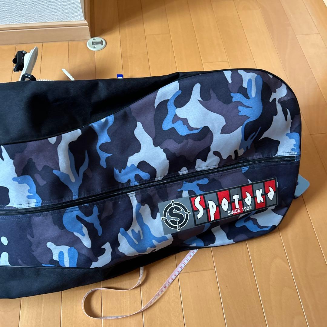 スノーボードビンディング ホワイト/ブラックケース付石原工務店