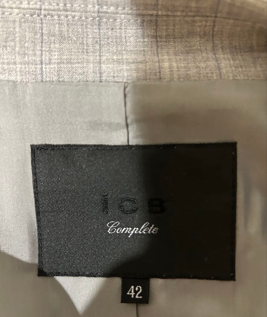 iCB Complete グレー チェック柄 パンツスーツ　42号