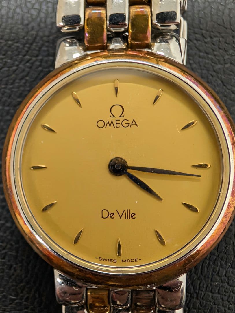 OMEGA De Ville ゴールド シルバー 腕時計 不動