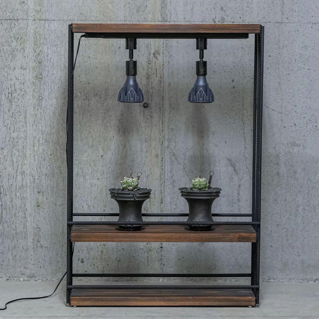 ツ*サ様 植物育成棚　ダクトレール付き アイアンシェルフ　男前インテリア 091