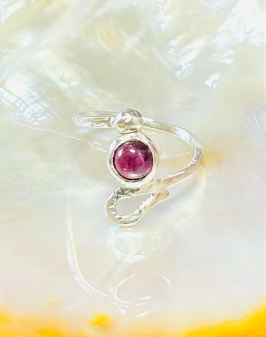 ロードライトガーネット、シルバーリング ハンドメイド