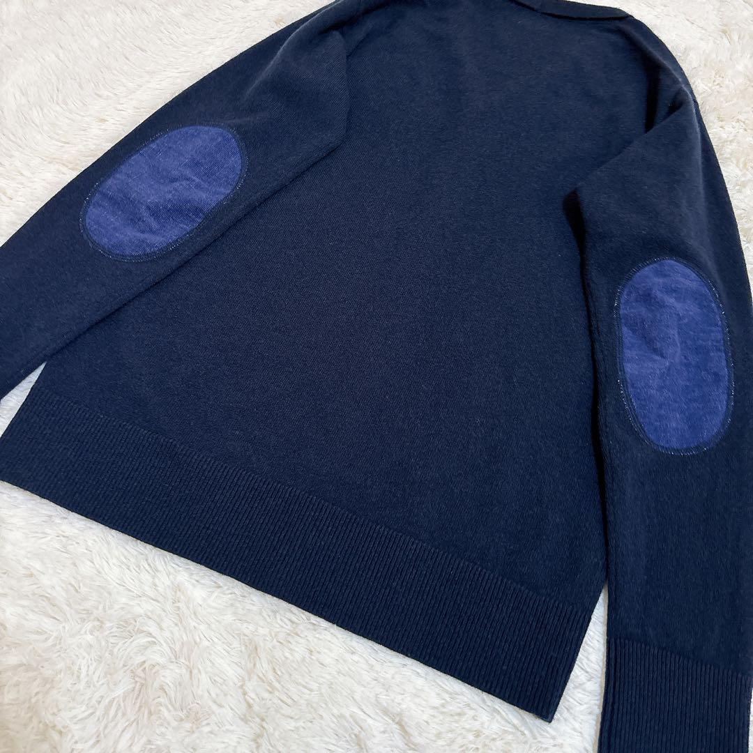 ロンハーマン 高級 カシミヤ100% カーディガン エルボーパッチ