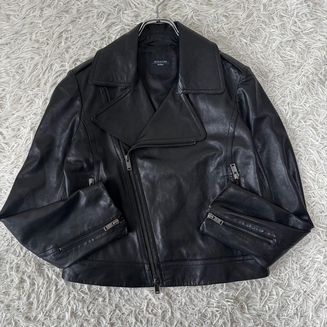 MaxMara✨未使用級　ダブルライダース　ラムレザー　ダブルジップ　現行タグ