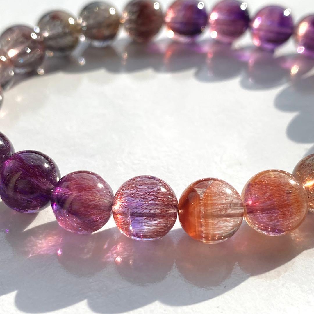 高品質　スーパーセブン　セイクリッドセブン　ブレスレット　天然石　マルチカラー