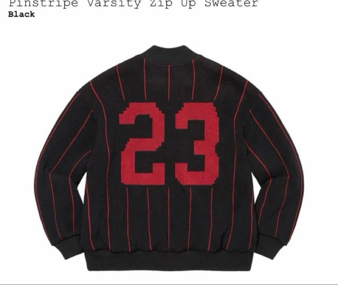 ジャケット・アウター Supreme Pinstripe Varsity Zip Up Sweater