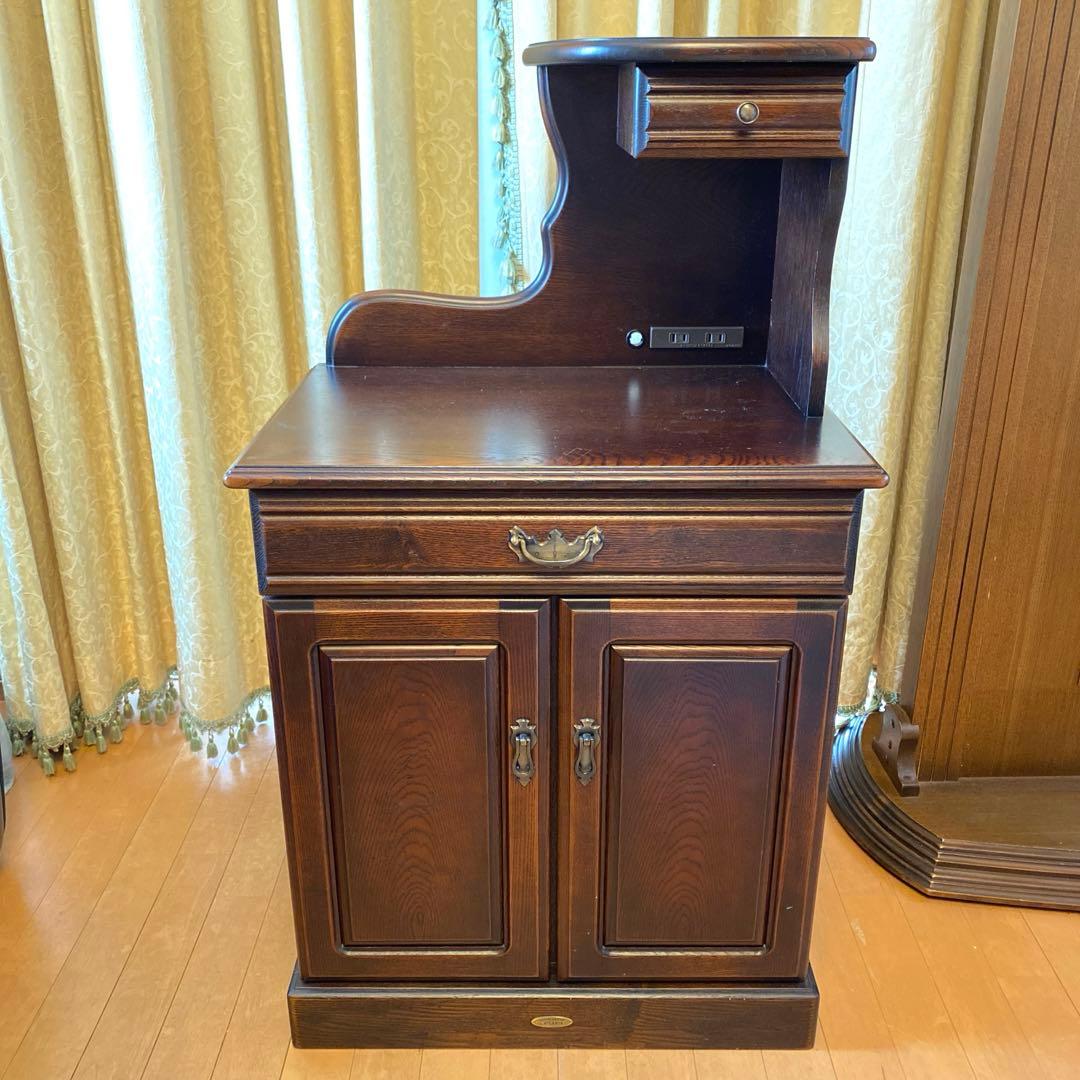 IDF 太田長　ATLANTA 英国アンティーク　木製　電話台　ファックス台