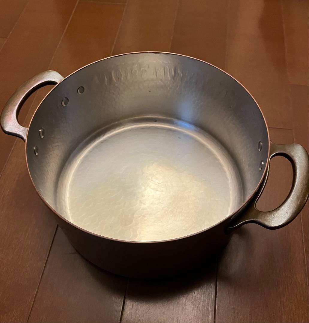【未使用品】富貴堂 特厚銅鍋 両手鍋 24cm