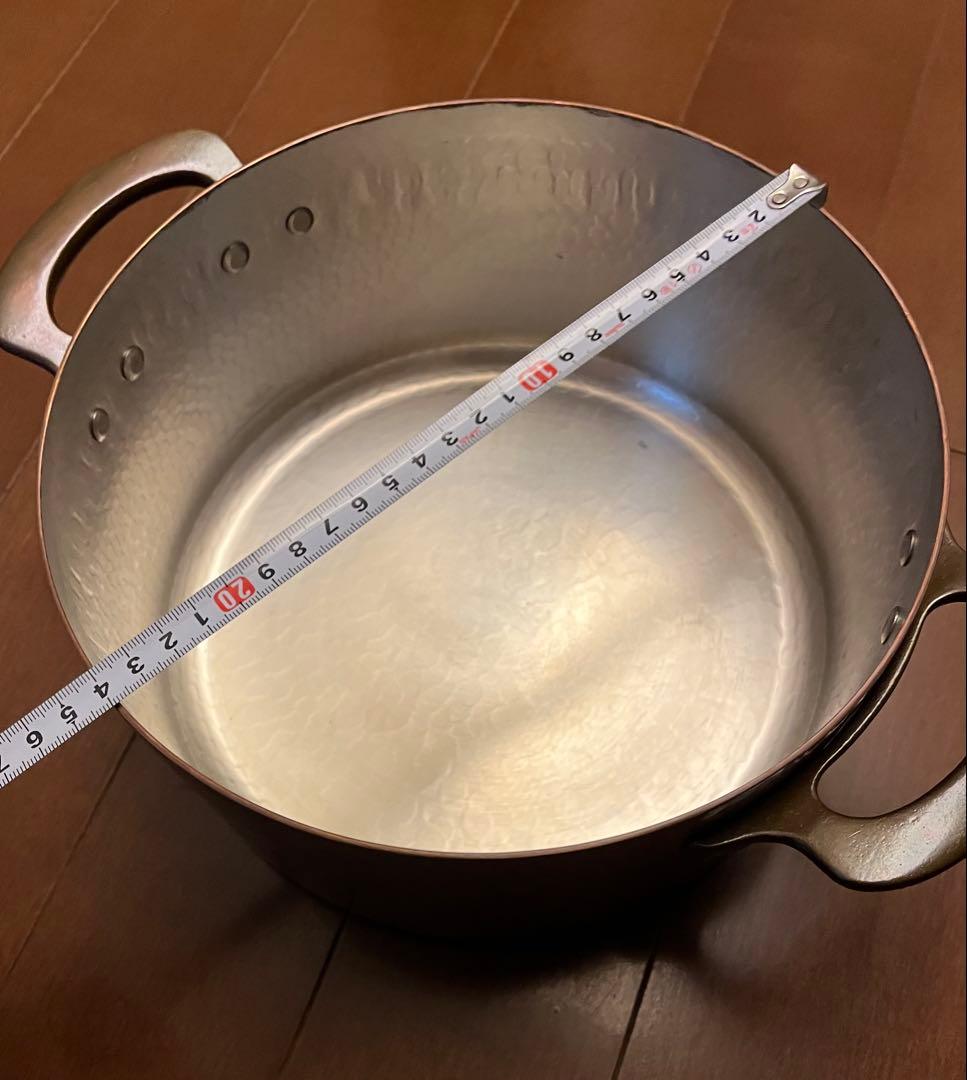【未使用品】富貴堂 特厚銅鍋 両手鍋 24cm