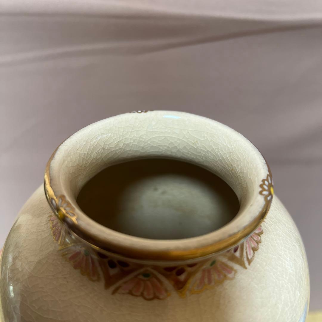 薩摩 古い 焼物 花瓶 花器