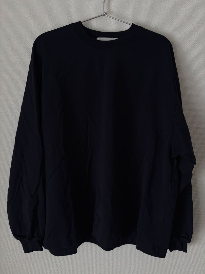 everyone ロゴ入り ネイビー 長袖カットソー